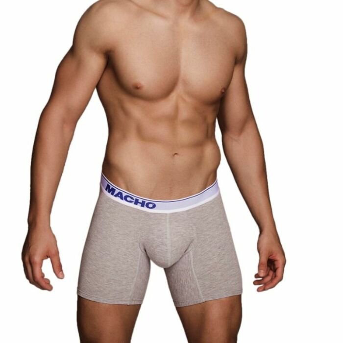 Macho - mc087 boxer largo gris talla s