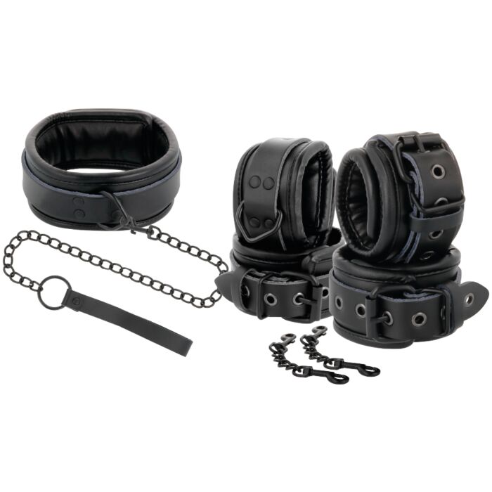 Black Leather Bondage Set