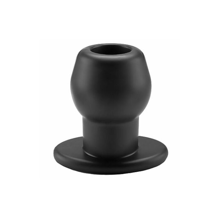 Perfect dildo fit tunnel plug black l
