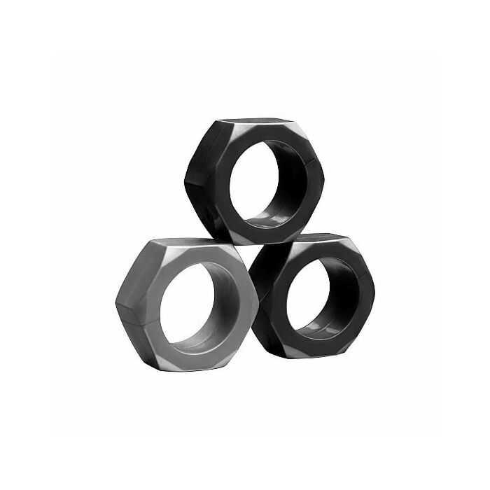 Kit 3 anillos pene silicona