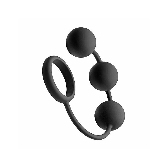 Anillo silicona con bolas anales