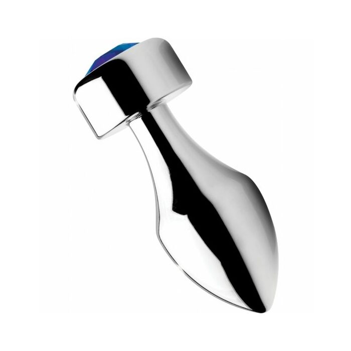 Plug de aluminio con gema azul - pequeño