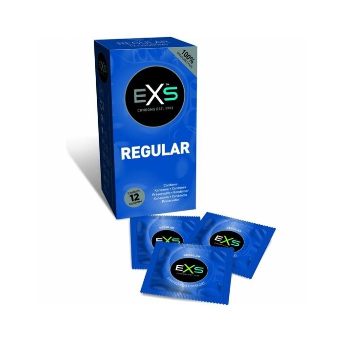 Exs regular - preservativos inoloros -12 pack