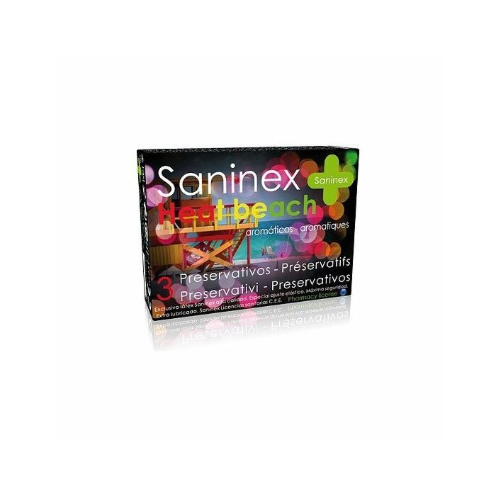 Saninex preservativos heat beach 3uds