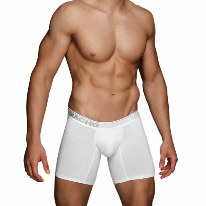 Macho - mc087 boxer largo blanco talla s
