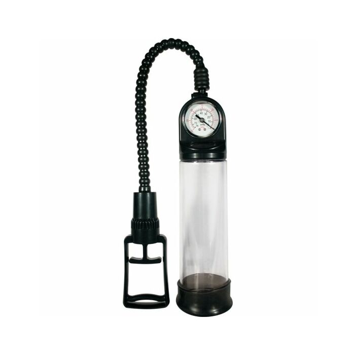 Bomba de ereccion con manometro negra