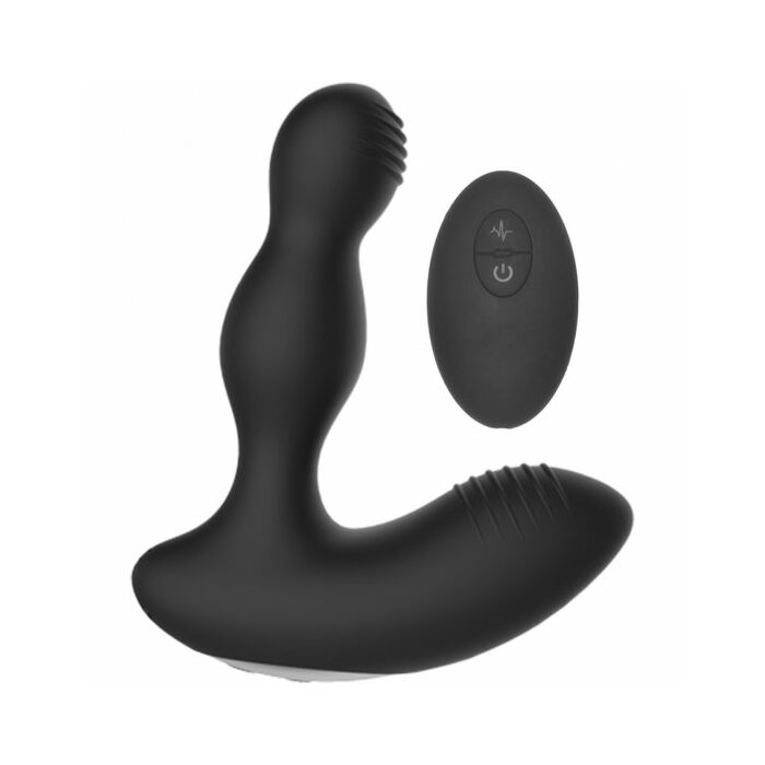 Masajeador de próstata e-stim con vibrador - negro