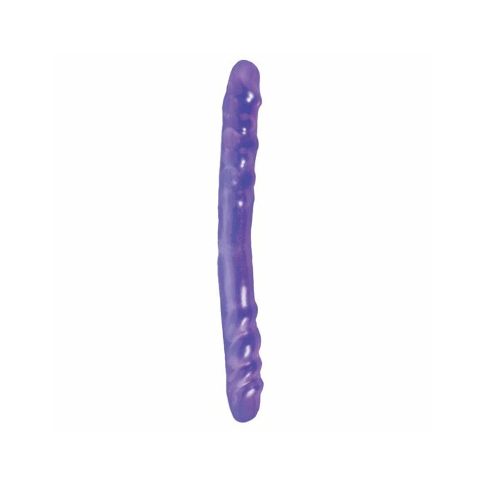 Basix pene doble de gelatina lila 37 cm