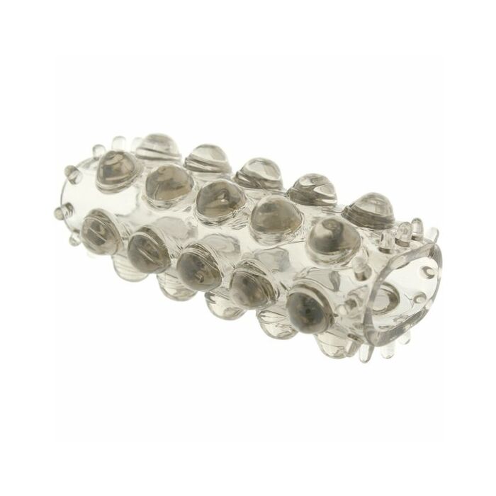 Super stretchy funda texturada para pene negro