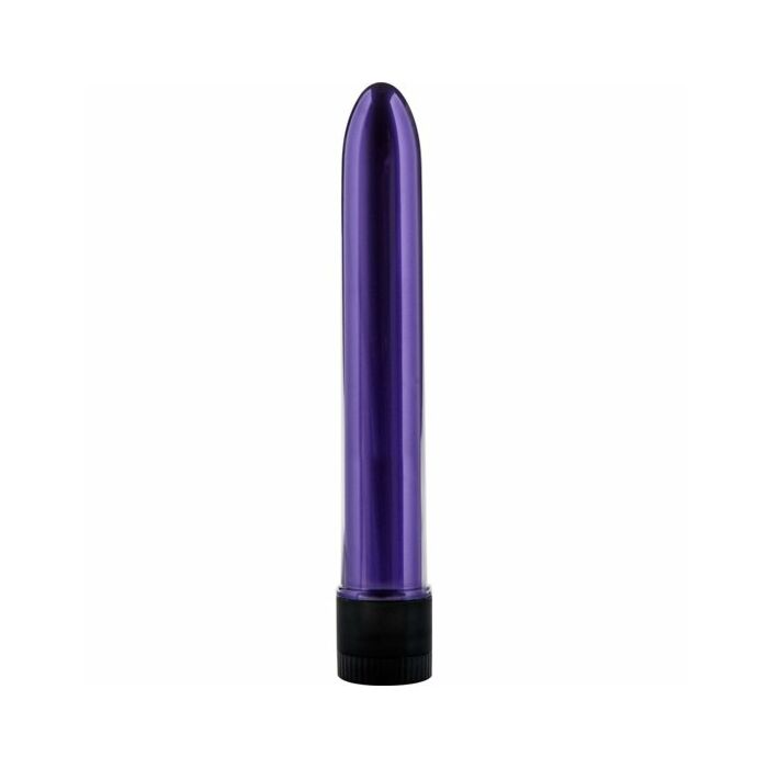 Vibrador clasico metalizado lila 17cm