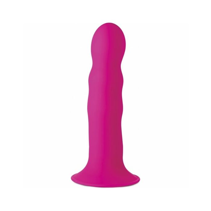 Dildo ondulado exprimible - rosa
