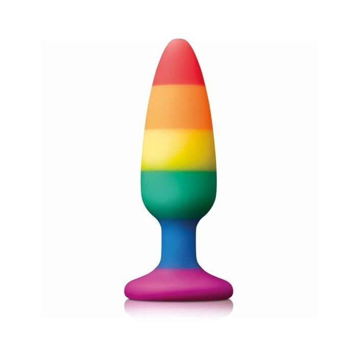 Pleasure plug de silicona rainbow mediano