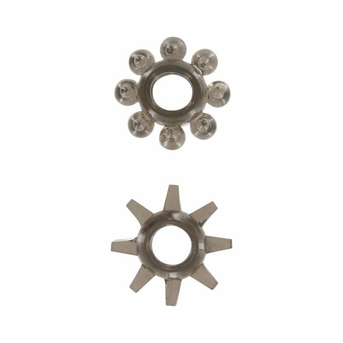 Power stretchy anillo negro 2pcs