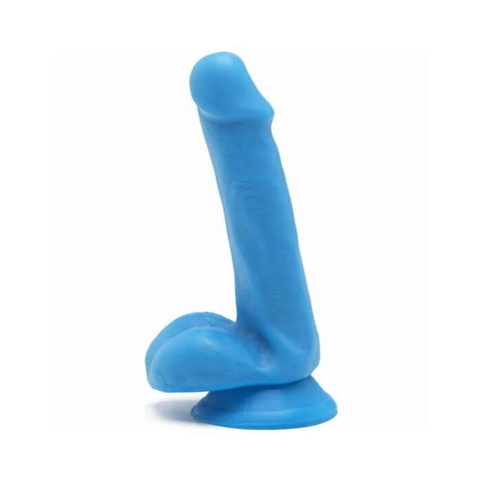 Happy dicks dildo con testículos 15cm - azul