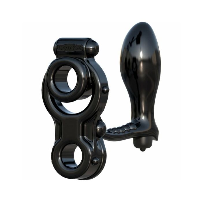 Ironman anillo para el pene con plug negro