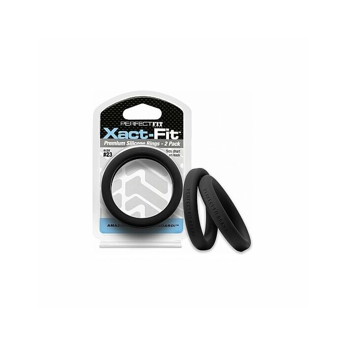 Xact-fit pack de 2 anillos de silicona 20,7cm - negro