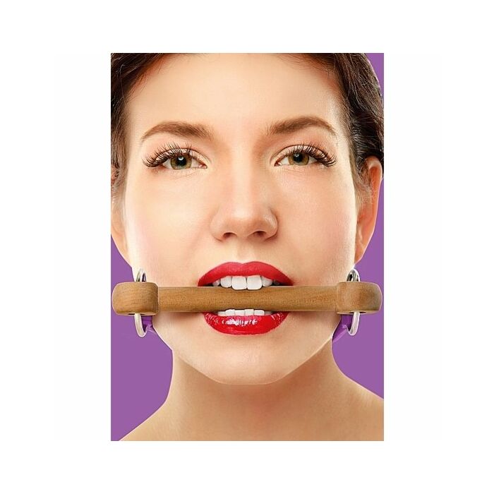 Ouch mordaza de madera lila