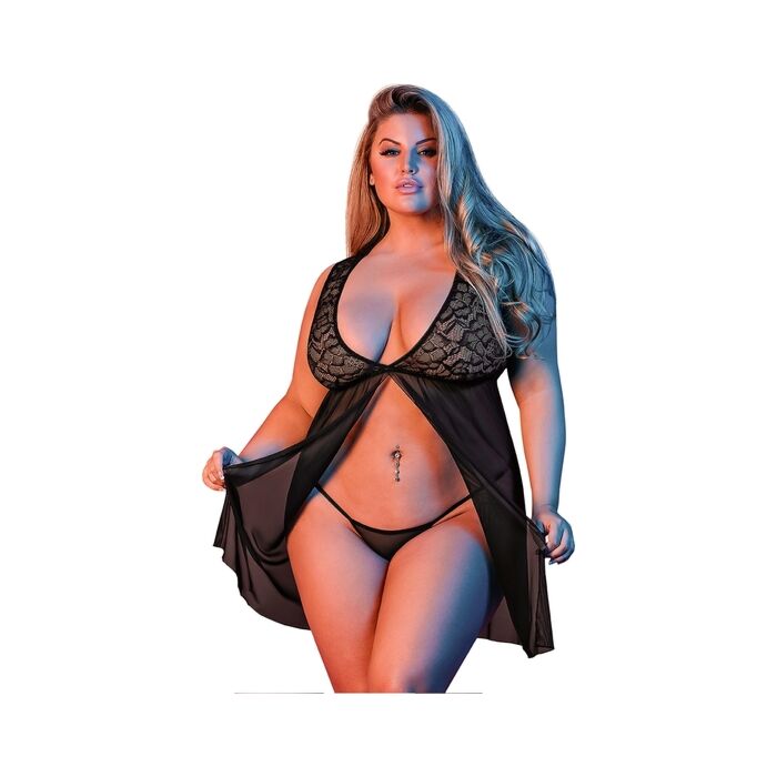 Sexytime - picardias apertura delantera - negro