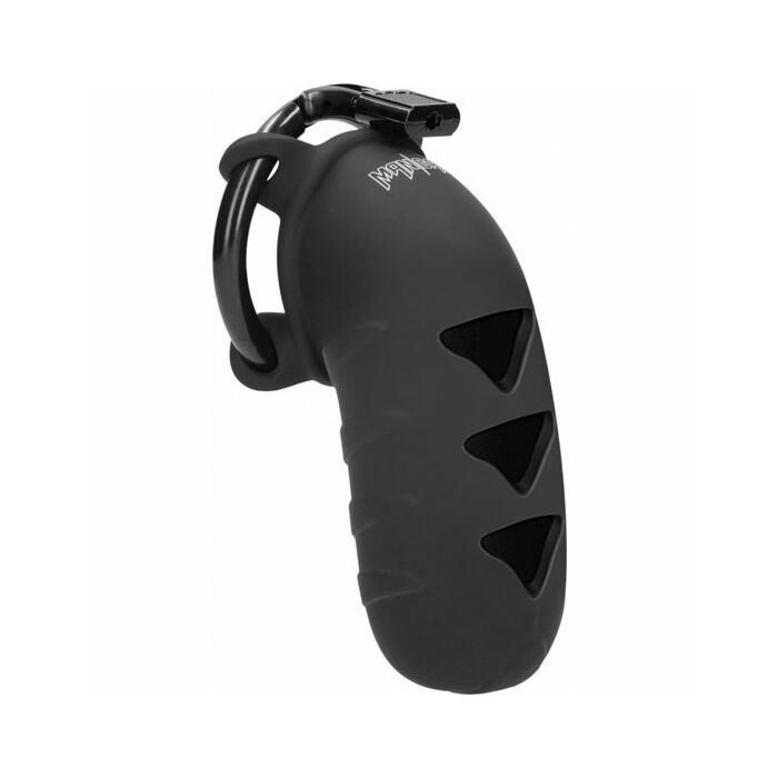 Dispositivo de castidad modelo 08 de silicona 10,6cm - negro