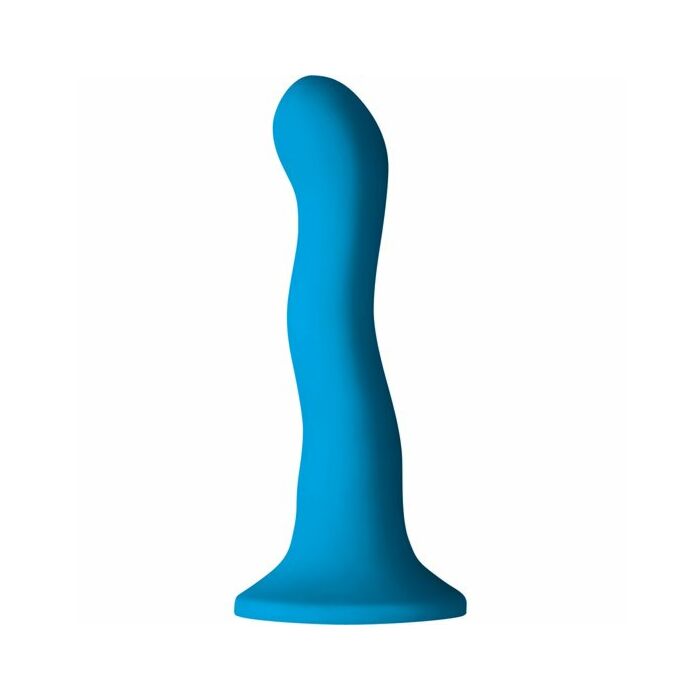 Colours wave dildo silicona 15cm - azul