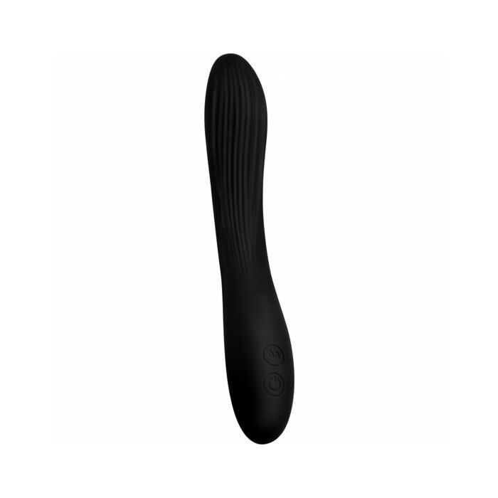 7x vibracion de silicona flexible - negro