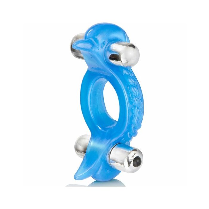 Double dolphin - anillo vibrador azul