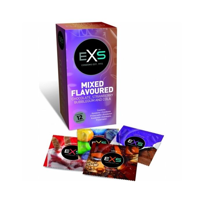 Exs condoms - preservativos sabores 12 pack