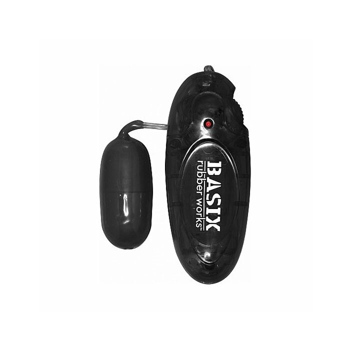 Basix huevo vibrador de gelatina negro