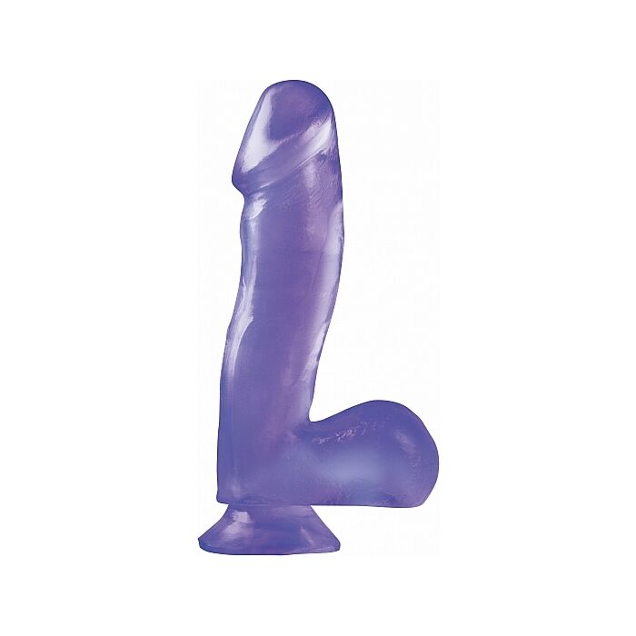 Basix pene de gelatina succion lila 16 cm