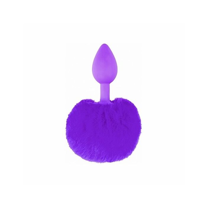 Bunny tail - plug de silicona morado