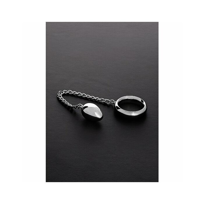 Anillo donut c-ring y huevo anal con cadena (55/55mm)