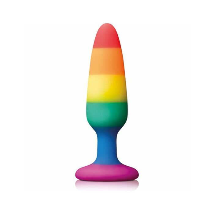 Pleasure plug de silicona rainbow pequeño