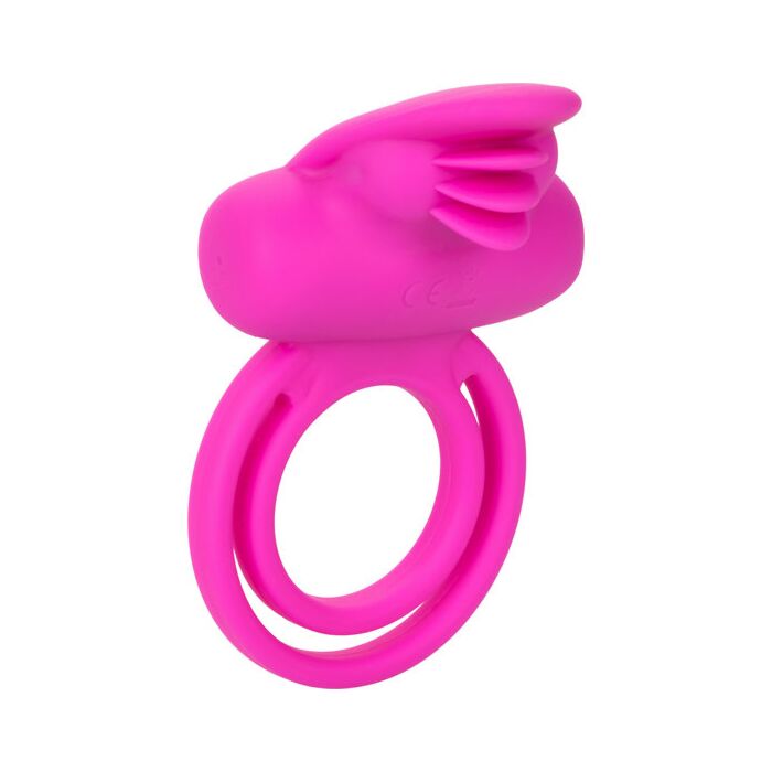 Dual clit flicker enhancer - doble anillo vibrador de silicona - rosa