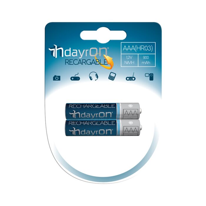 Pila recargable hr03 1,2v 900ma dayron pack 2
