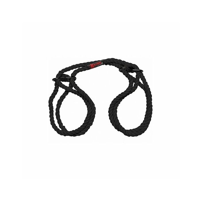 Hogtied - bind & tie - ataduras de cuerda para muñecas y tobillos - negro
