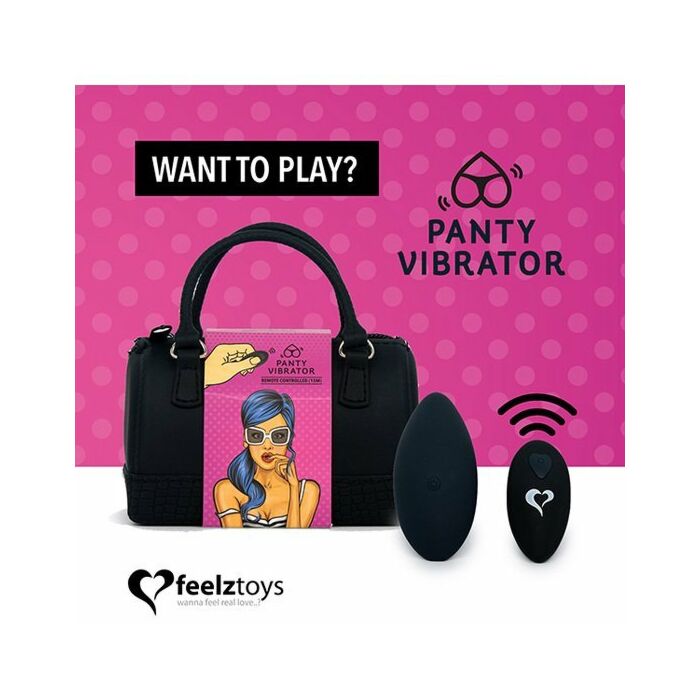 Feelztoys - braguita vibradora con mando - negro
