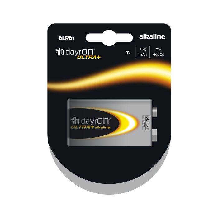 Pila alcalina 6lr61 9v dayron pack 1