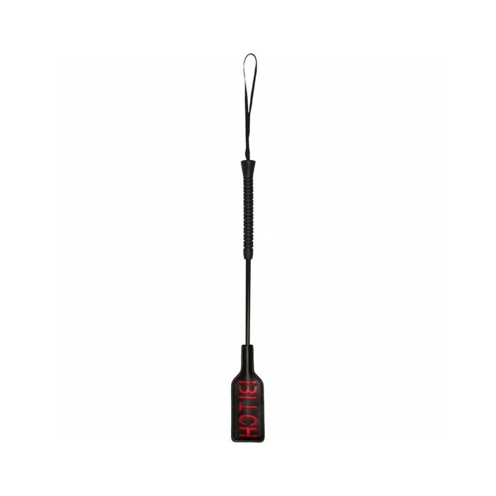 Ouch! fusta negra con texto bitch rojo