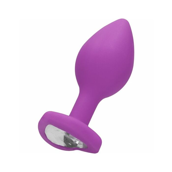 Diamond heart butt plug - regular - morado