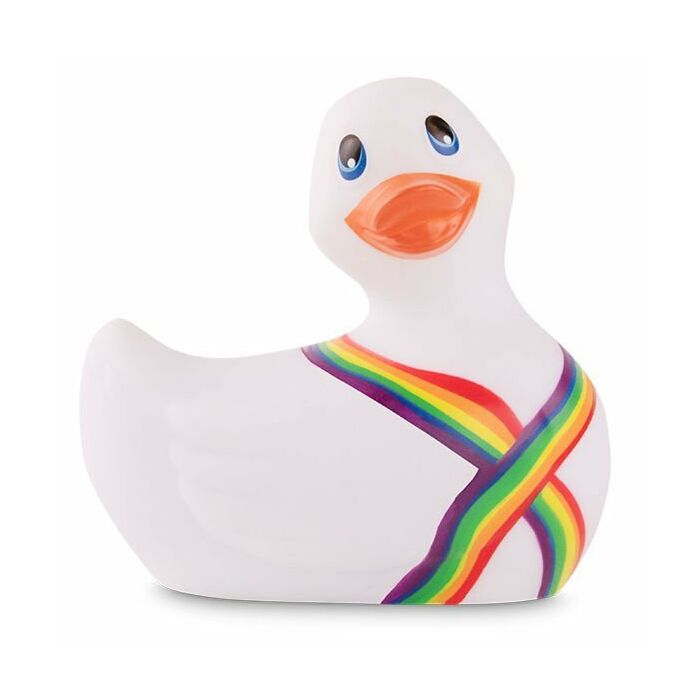 I rub my duckie 2.0 | pato vibrador pride (white)