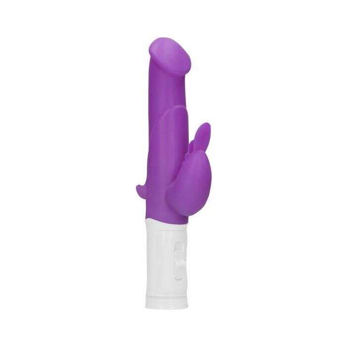 Vibrador conejito rampante con rotación - morado