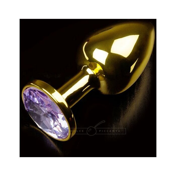 Plug anal jewellery small gold baby purple
