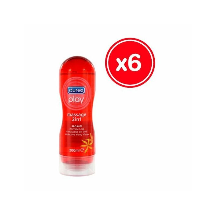 Durex play gel de masaje sensual 200 ml (6 uds)
