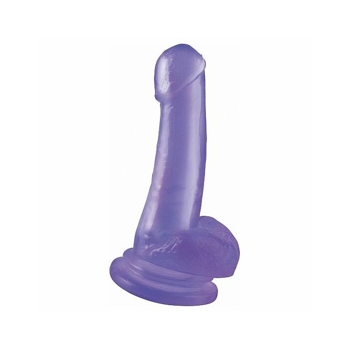 Basix pene de gelatina succion lila 18 cm