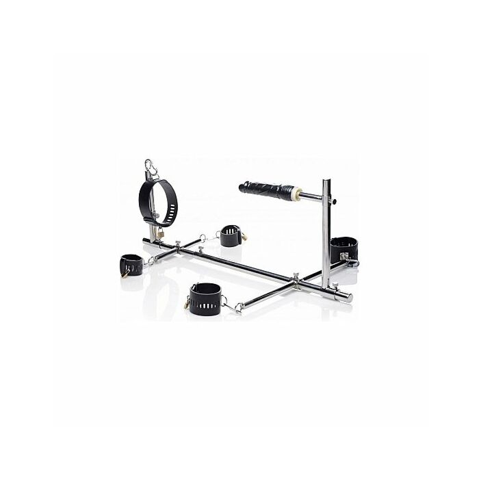 Imprisoned ataduras de metal con dildo