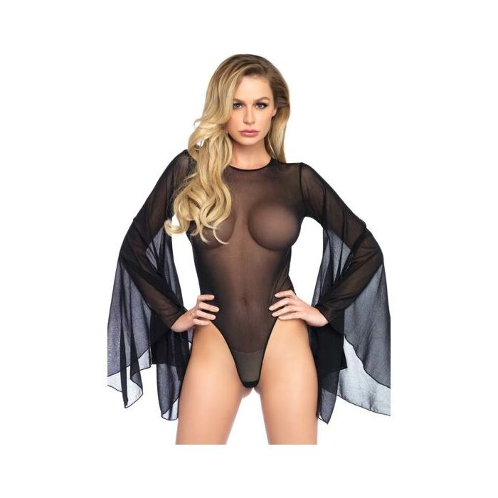 Leg avenue body mangas campana negro