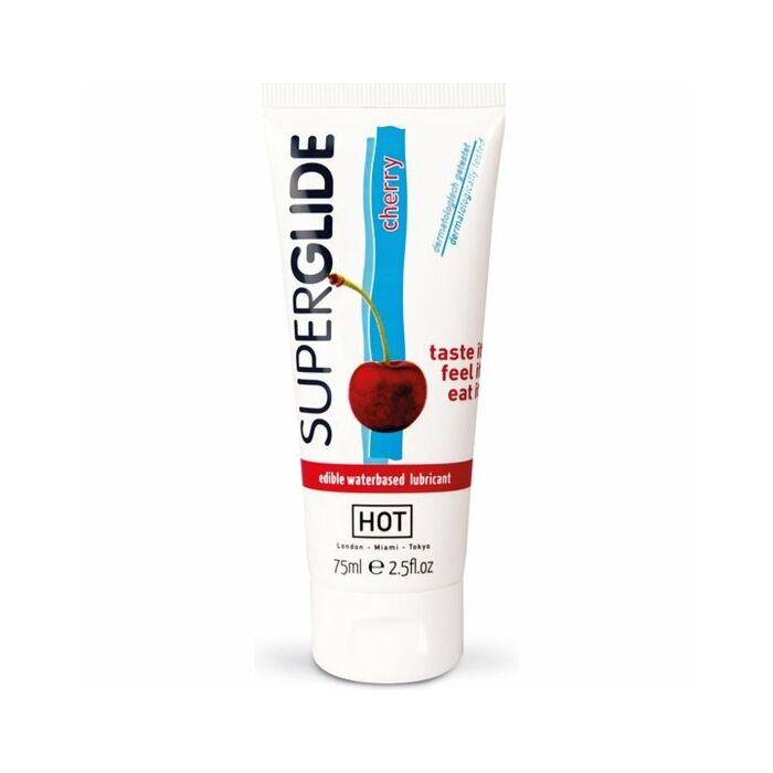 Hot superglide lubricante comestible cereza