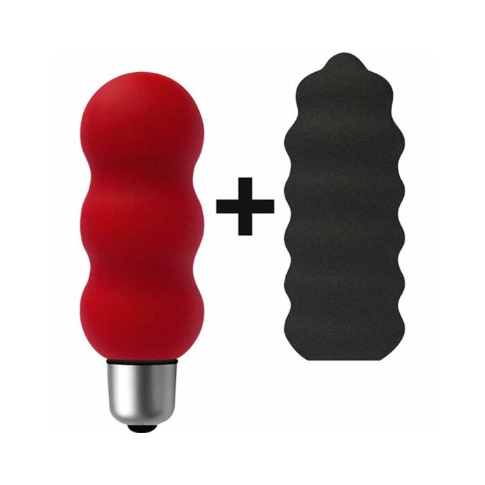 Joystick micro gyro estimulador con fundas rojo y negro