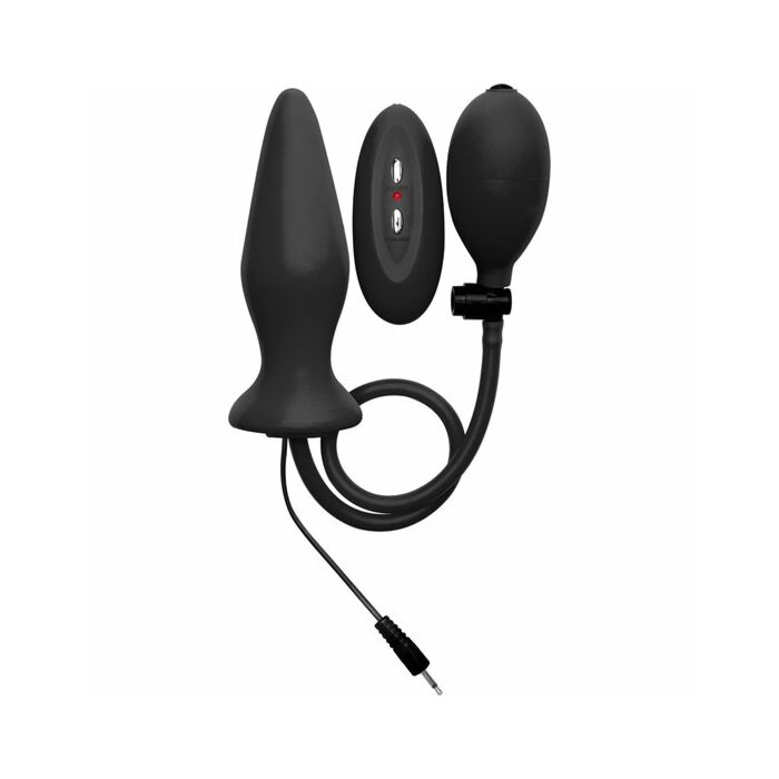 Ouch inflable y plug de silicona negro