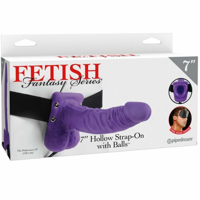 Pene realstico con arns 19 cm morado